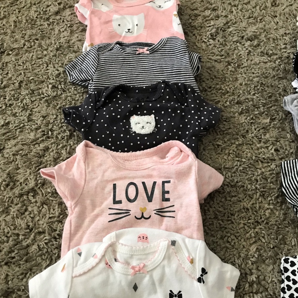 Baby girl onesies lot bundle